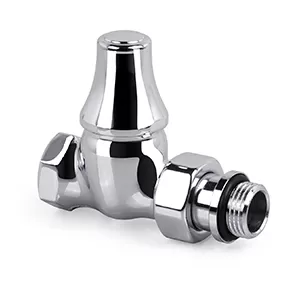 Запорный клапан SR Rubinetterie Victoria прямой для ретро-радиаторов, 1/2", цвет хром (0342-1500C000)