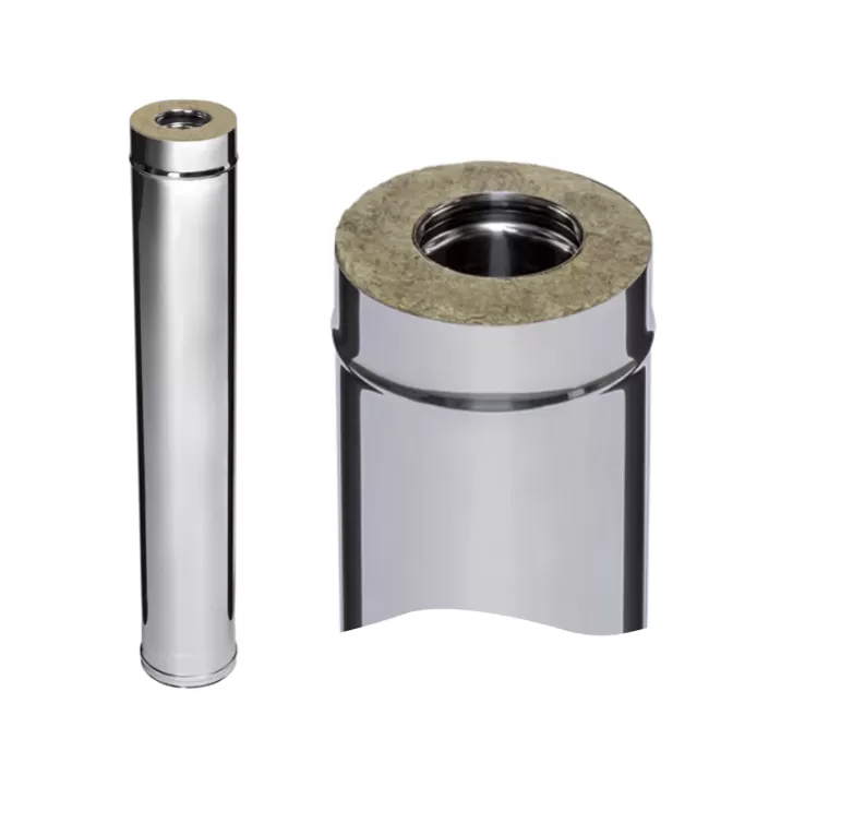 Труба-сэндвич дымохода 1,0м Ferrum HF 30-50 (430/0,8мм + нерж.) Ф180х280