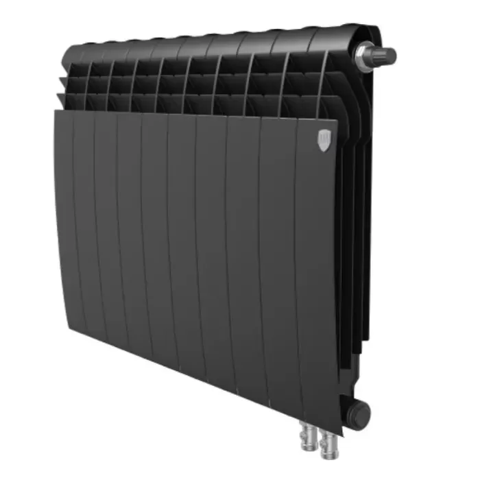 Биметаллический радиатор Royal Thermo Biliner 350 Noir Sable VR 12 секций, с нижним подключением