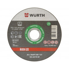 Диск отрезной по металлу и нержавеющей стали 125х1,0х22,23 Red Line Wurth