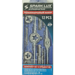 Набор плашек и метчиков 12 предметов М6-М12 Spark Lux