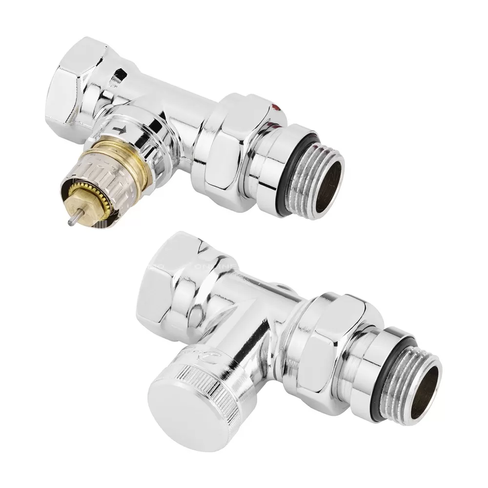 Набор термостатический для радиатора прямой Royal Thermo 1/2" Click, хром (RTE07.0013 CH)