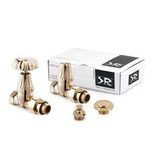 Комплект прямых вентилей SR Rubinetterie Floral Old Style 1/2" цвет светлое золото (K338-1500T000)