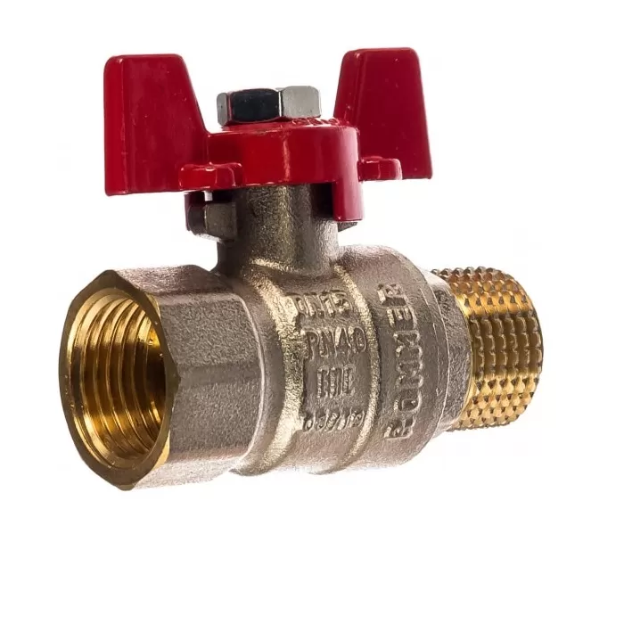 Шаровый кран Rommer 1" бабочка, внутренняя/наружная резьба (RBV-0004-0210225)
