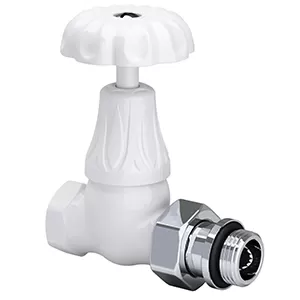 Вентиль SR Rubinetterie  Floral Old Style 1/2", цвет белый (0338-1500VC0A)