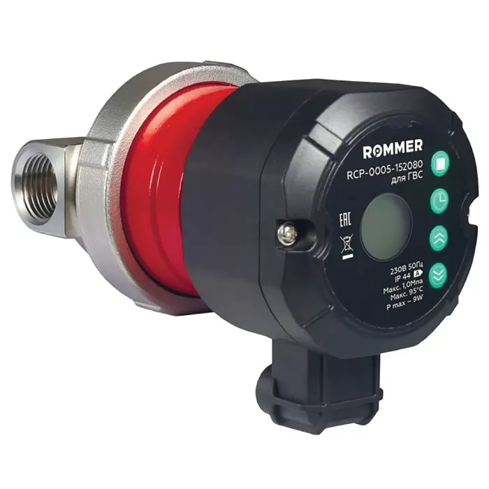Циркуляционный насос Rommer Profi для ГВС с таймером и дисплеем (RCP-0005-152080)