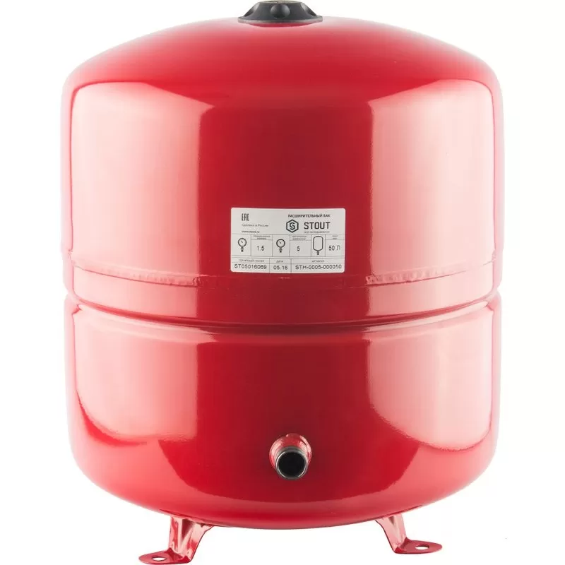 Расширительный бак Stout на отопление 100 литров (боковое подключение) (STH-0005-000100)