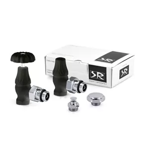 Комплект угловых вентилей SR Rubinetterie Floral Old Style 1/2" цвет черный матовый (K337-1500VC0S)