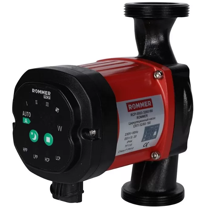 Циркуляционный насос Rommer ERTI 32/60-180 с частотным регулированием, с гайками и теплоизоляцией (RCP-0003-3260180)