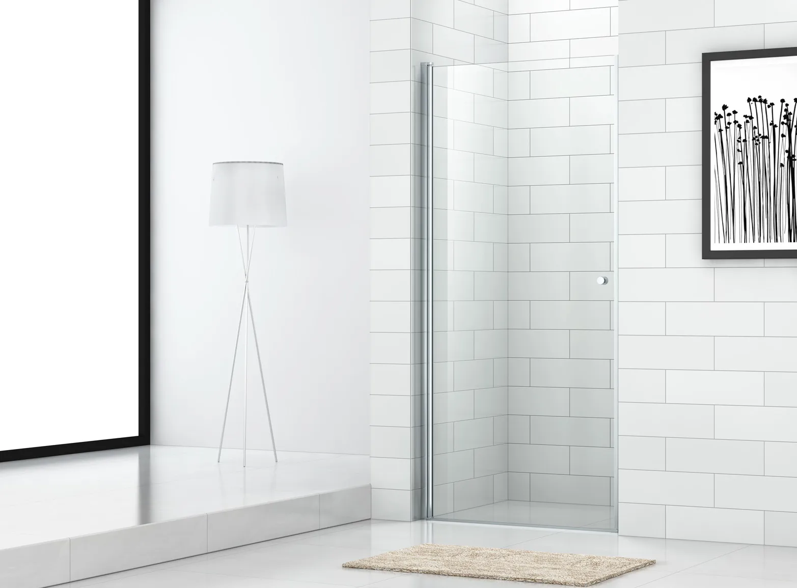 Душевая дверь Cezares Eco 90x190 мм, прямоугольная, хром (ECO-O-B-1-90-C-Cr)