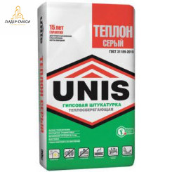 Штукатурка гипсовая Unis Теплон серая 30 кг