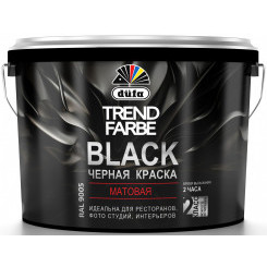 Dufa Trend Farbe Black для стен и потолков водно-дисперсионная матовая, Черный