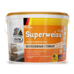 Dufa Retail Superweiss Plus для стен и потолков акриловая глубокоматовая, Белый