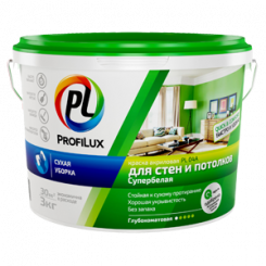 Profilux PL-04А для стен и потолков акриловая глубокоматовая, Белый
