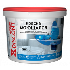 Ореол Дисконт интерьерная моющаяся водно-дисперсионная полиакриловая, Белый