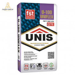 Клей для плитки Unis Uniflex U-100 25 кг купить