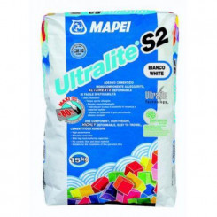 уникальный текст - Клей для керамогранита Mapel ULTRALITE S2 белый, мешок 15 кг