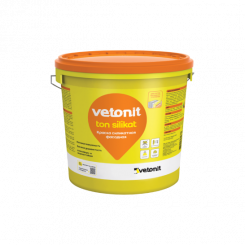 Силикатная фасадная краска Vetonit ton silikat 00 25 кг (Полупрозрачная)