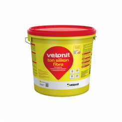 Фасадная силиконовая краска с микроволокном Vetonit ton silikon fibra