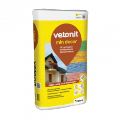 Декоративная штукатурка Vetonit min decor Шуба 1,5 мм 25 кг