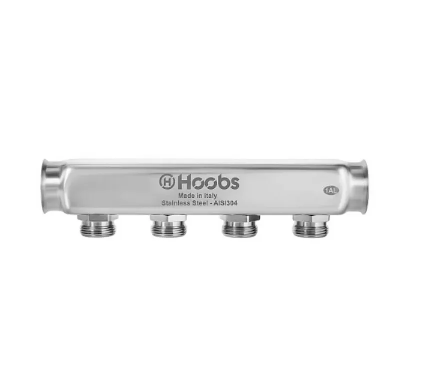Коллектор Hoobs 1"х3/4" 8 выходов, из нержавеющей стали, без регулировки Коллектор Hoobs 1"х3/4" 8 выходов, из нержавеющей стали, без регулировки