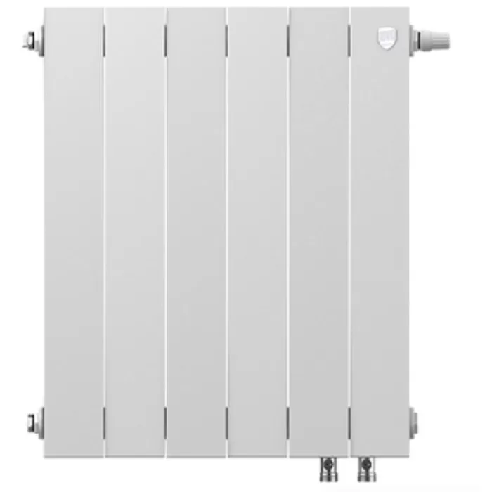 Биметаллический радиатор Royal Thermo PianoForte 500 Bianco Traffico VDR 6 секций, с нижним подключением