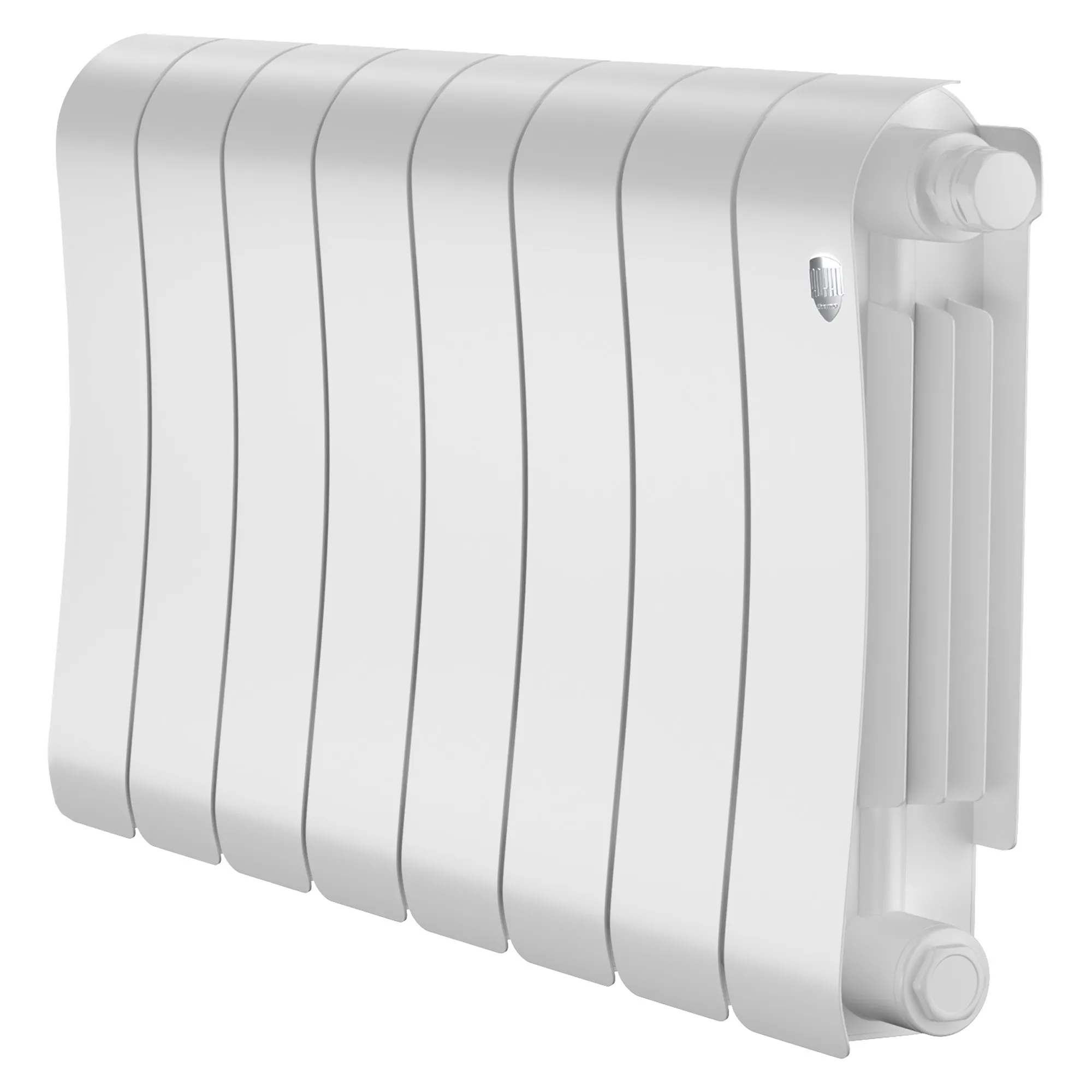 Радиатор биметаллический Royal Thermo Infinity 300 Bianco Traffico VR80 8 секций, нижнее подключение
