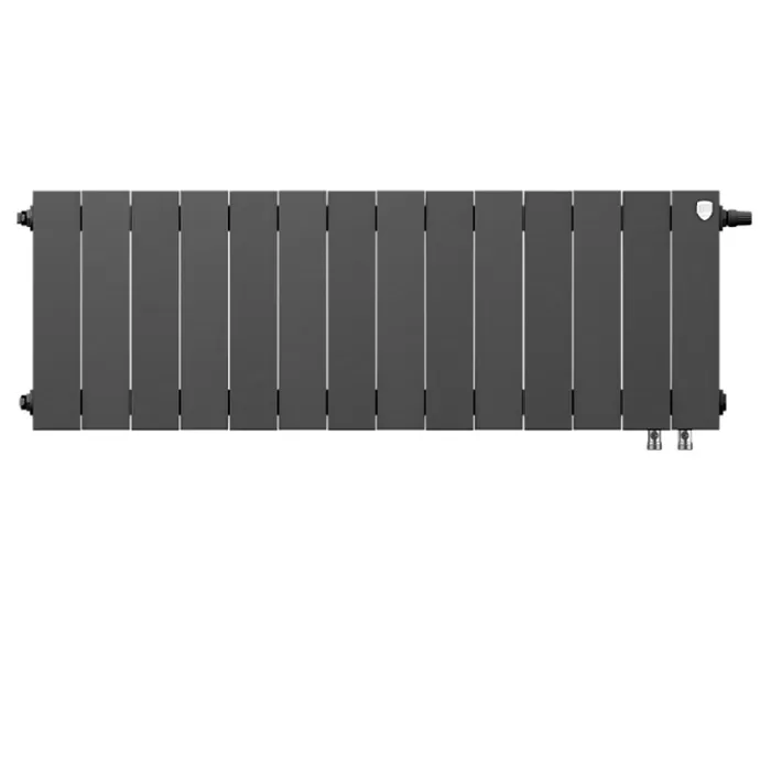 Биметаллический радиатор Royal Thermo PianoForte 300 Noir Sable VDR 14 секций с нижним подключением