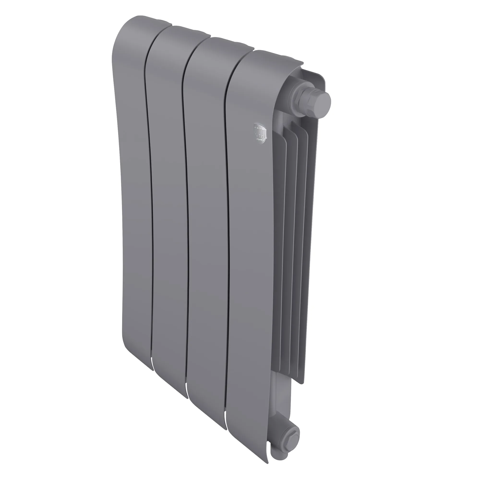Радиатор биметаллический Royal Thermo Infinity 500 Silver Satin VR80 4 секции, нижнее подключение Радиатор биметаллический Royal Thermo Infinity 500 Silver Satin VR80 4 секции, нижнее подключение