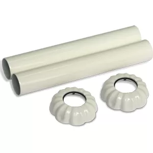 Комплект декоративных трубок SR Rubinetterie ретро, 70xD 18-20-1/2" цвет белый (0497-1500V07A)