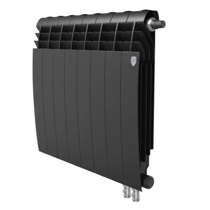 Биметаллический радиатор Royal Thermo Biliner 350 Noir Sable VR 8 секций, с нижним подключением