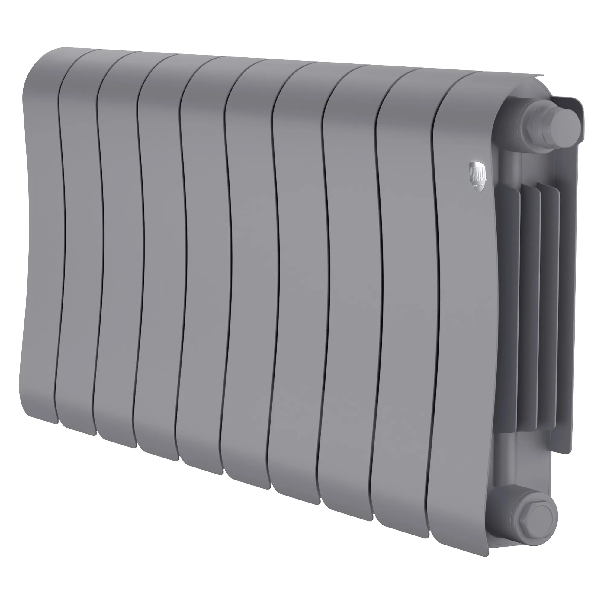 Радиатор биметаллический Royal Thermo Infinity 300 Silver Satin VR80 10 секций, нижнее подключение