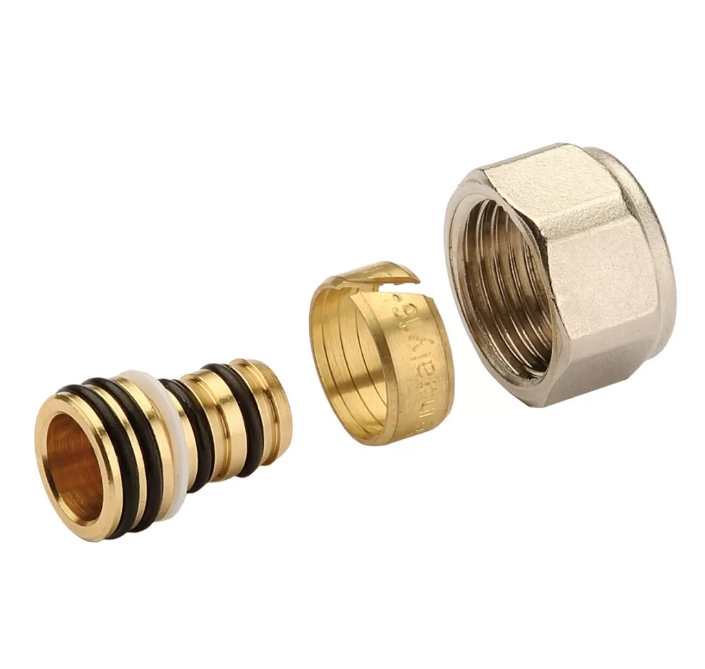 Фитинг Stout компрессионный для труб PEX-AL-PEX 16х2,0х1/2 (арт. SFC-0022-001620) Фитинг Stout компрессионный для труб PEX-AL-PEX 16х2,0х1/2 (арт. SFC-0022-001620)