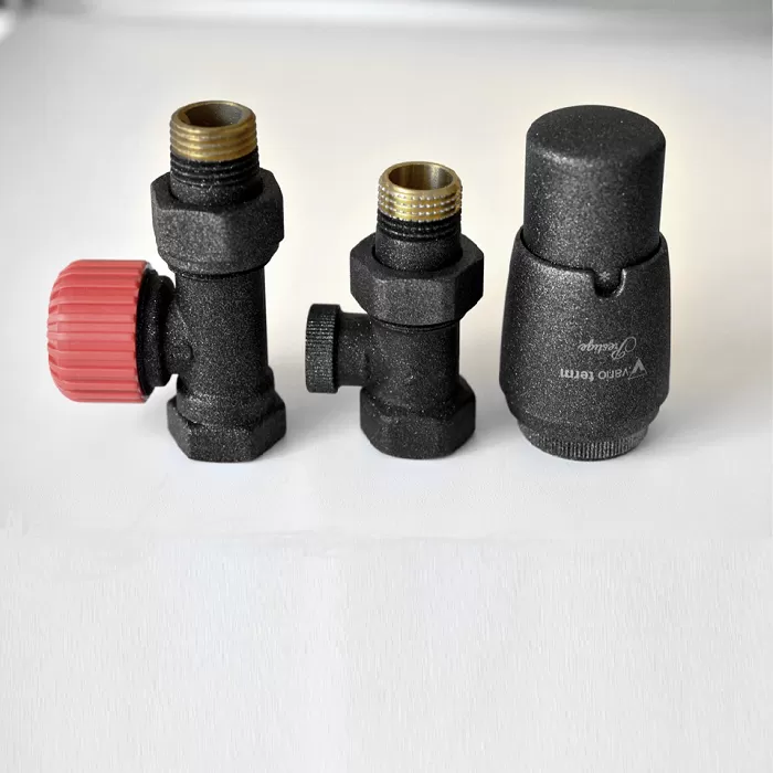 Комплект подключения Vario Term Elegant 1/2" (графит структурный темный) термостатический прямой (ELGS0215C/FP) Комплект подключения Vario Term Elegant 1/2" (графит структурный темный) термостатический прямой (ELGS0215C/FP)