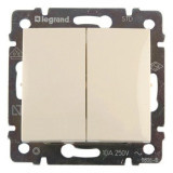 Выключатель Legrand Valena двухклавишный проходной слоновая кость Выключатель Legrand Valena двухклавишный проходной слоновая кость
