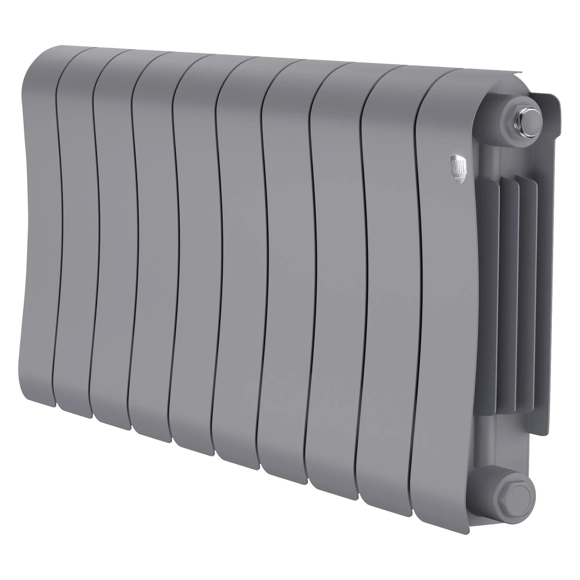 Радиатор биметаллический Royal Thermo Infinity 300 Silver Satin 10 секций, боковое подключение Радиатор биметаллический Royal Thermo Infinity 300 Silver Satin 10 секций, боковое подключение