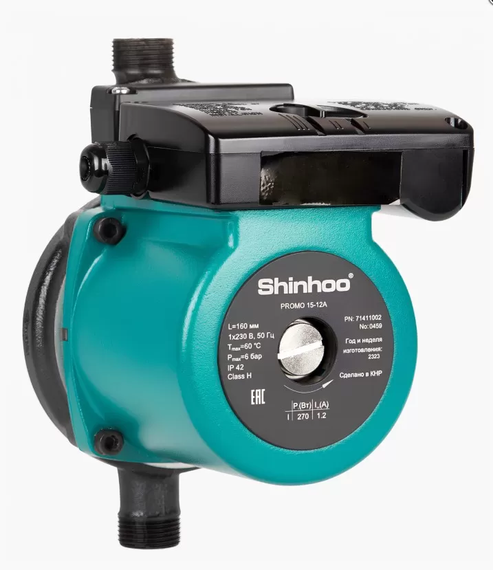 Циркуляционный насос повышающий Shinhoo Promo 15-12A Циркуляционный насос повышающий Shinhoo Promo 15-12A