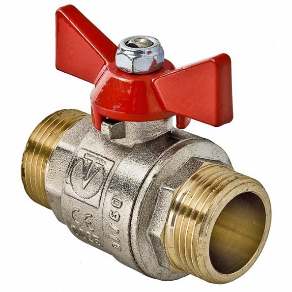 Кран шаровой Valtec Base с накидной гайкой 3/4" (белая бабочка) (VT.227.NW.05)