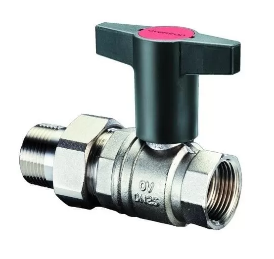Шаровый кран Oventrop Optibal с американкой 1" маховик пластмассовый (1075708) Шаровый кран Oventrop Optibal с американкой 1" маховик пластмассовый (1075708)