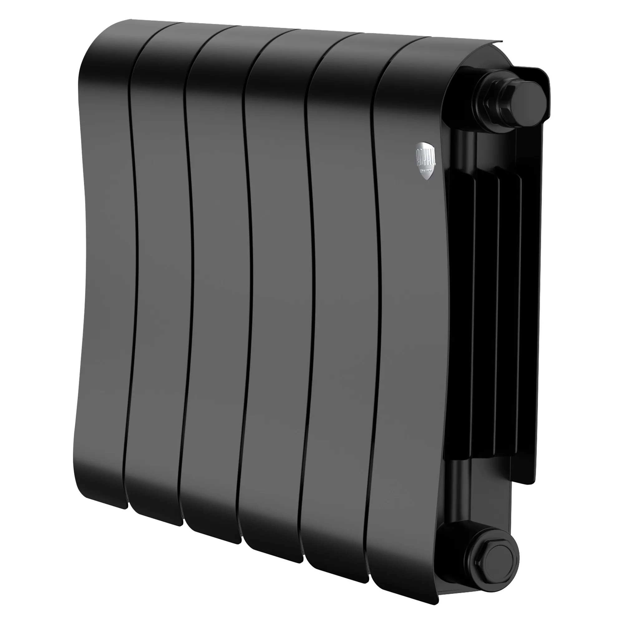 Радиатор биметаллический Royal Thermo Infinity 300 Noir Sable VR80 6 секций, нижнее подключение