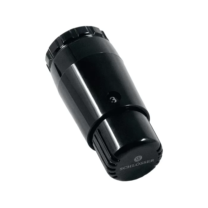 Термостатическая головка Schlosser MINI DIAMANT M30*1,5, черный (601100033 RAL 9005) Термостатическая головка Schlosser MINI DIAMANT M30*1,5, черный (601100033 RAL 9005)