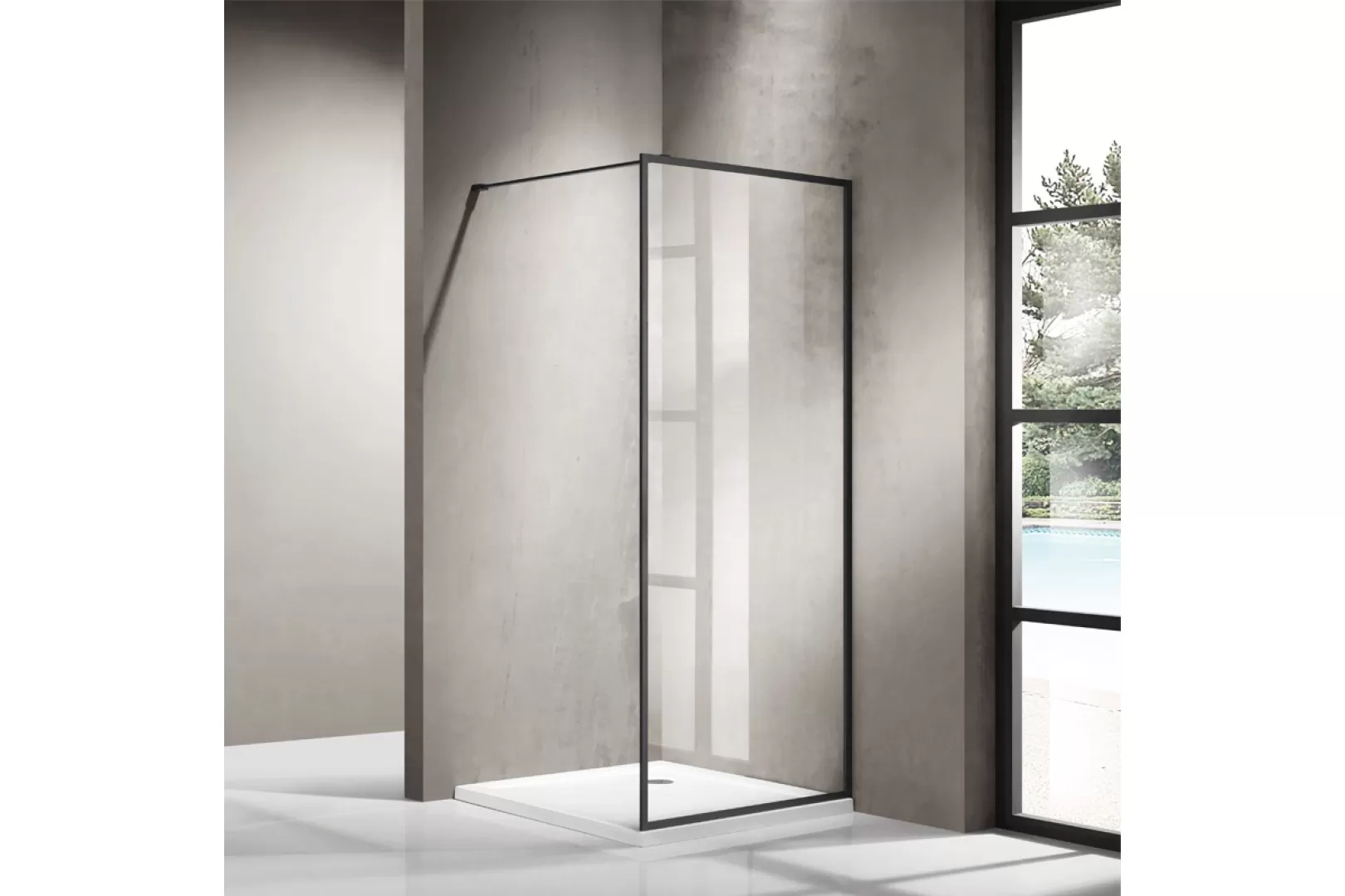Душевая перегородка Azario Walk-in RICHMOND 90x200 (AZ-NAG 6310 900 Black) Душевая перегородка Azario Walk-in RICHMOND 90x200 (AZ-NAG 6310 900 Black)