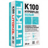 Клеевая белая цементная смесь LITOKOL HYPERFLEX K100 20 кг